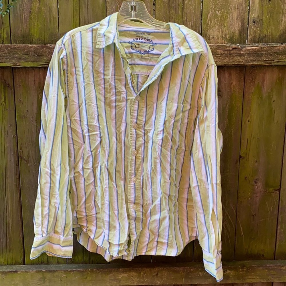 Arizona Jean company vintage fit button Down shirt sz. L